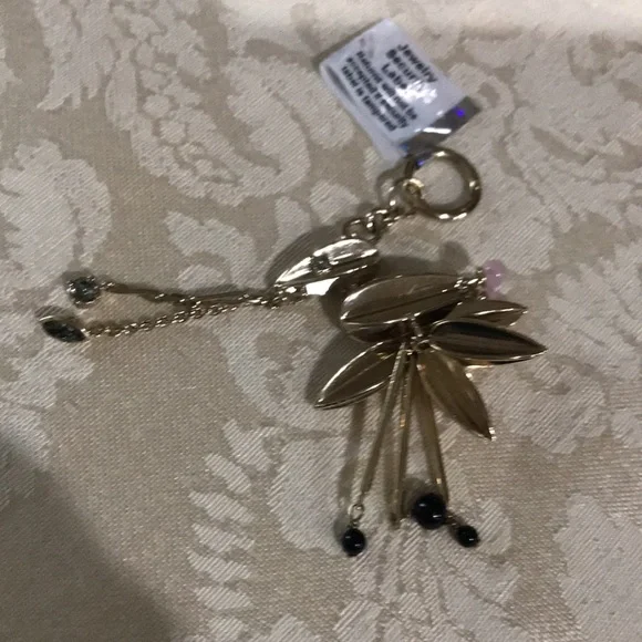 Large Christian Dior Crystal Pink & Black Stone Pendant - Picture 12 of 12